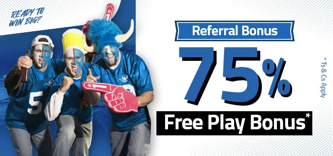 75% Referral Free Play Bonus
